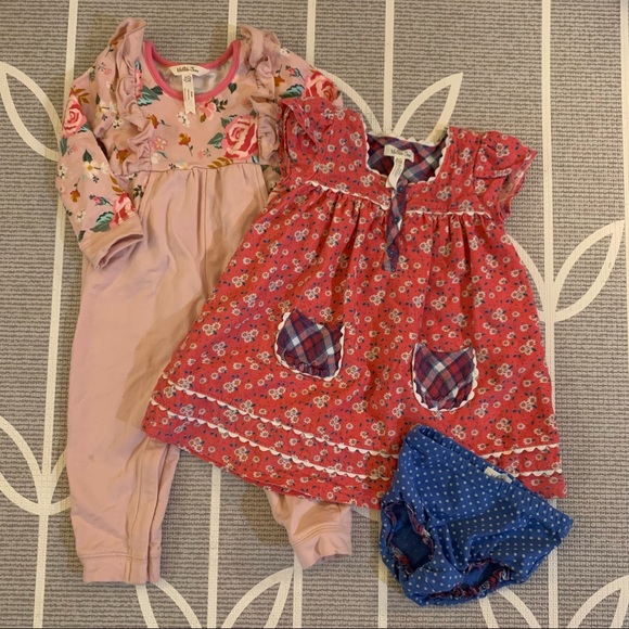 Matilda Jane Other - Matilda Jane // Pink Cozy Romper and Corduroy Dress Bundle - Size 18-24 months